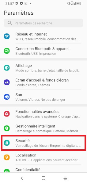 Changer le code PIN sur l'Alcatel 1S 2020